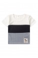 Conjunto de Blusa e Shorts Canelado Tricolor - Off-White - Ame Kids
