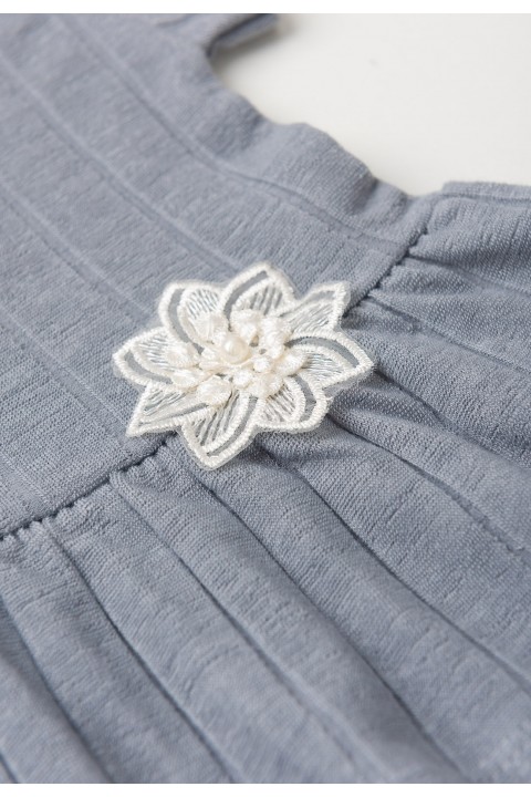 Conjunto Blusa Shorts Milano Menina - Cinza - Ame Kids