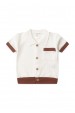 Conjunto Blusa Gola Polo e Short Moscou  - Off-White - Ame Kids