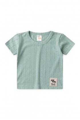 Conjunto de Blusa e Shorts Canelado Milano - Verde Jade - Ame Kids