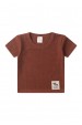 Conjunto de Blusa e Shorts Canelado Milano - Avelã - Ame Kids
