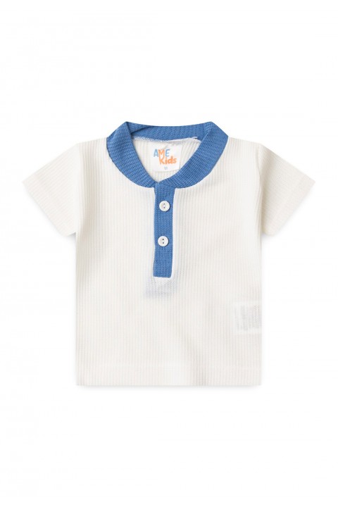 Conjunto de Blusa e Shorts Moscou Menino - Botões Azul - Ame Kids