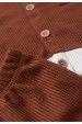 Conjunto Blusa Gola Polo e Short Moscou  - Avelã - Ame Kids
