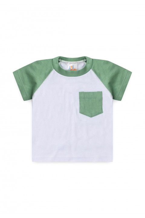 Conjunto de Blusa e Shorts Meia Malha Menino - Bolso Verde - Ame Kids