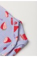 Conjunto Canelado Light Estampado Curto - Morango - Ame Kids