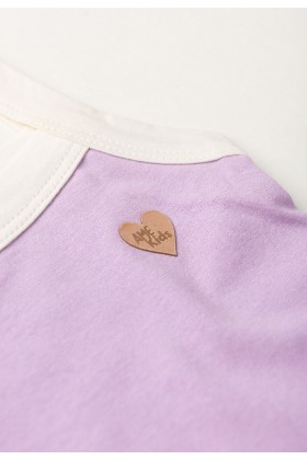 Conjunto Cropped Shorts Menina - Lilás - Ame Kids