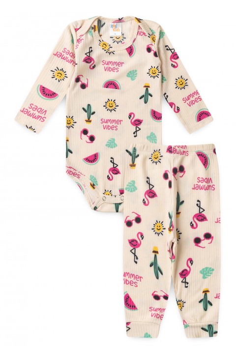 Conjunto Canelado Light Longo - Summer  - Ame Kids