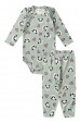 Conjunto Canelado Light Longo - Pandinha Verde - Ame Kids