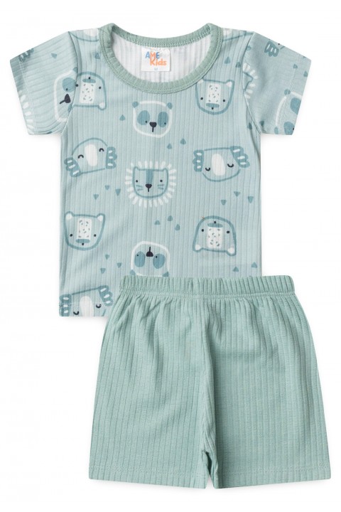 Conjunto de Blusa e Shorts  Menino - Bihcinhos Jade - Ame Kids