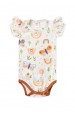 Conjunto Body Canelado Curto Menina - Borboleta Avelã - Ame Kids
