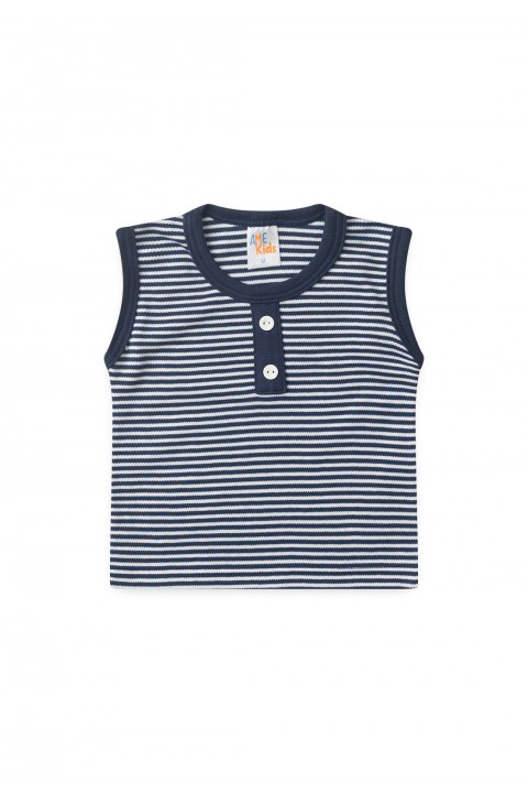 Conjunto Regata e Shorts Menino Suedine - Azul Marinho - Ame Kids