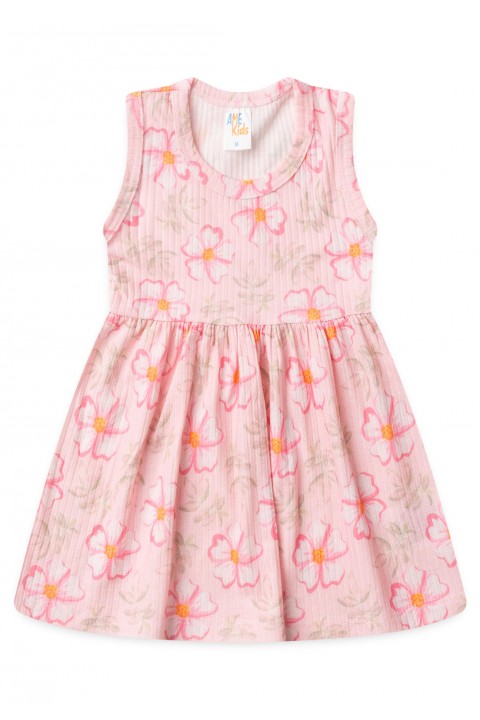 Vestido Curto Menina - Floral Rosa - Ame Kids