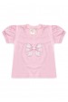 Conjunto de Blusa e Shorts Menina - Laço Rosa - Ame Kids