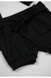 Conjunto Body Canelado Curto Menina - Preto - Ame Kids