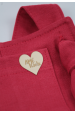 Jardineira Curta Molecotton Menina - Vermelho Natal - Ame Kids