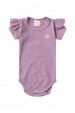 Conjunto Body Canelado Curto Menina - Lilás - Ame Kids