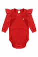 Conjunto Body Canelado Menina - Vermelho - Ame Kids