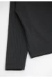 Blusa Canelada Manga Longa - Preto - Ame Kids