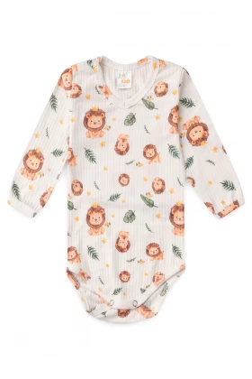 Conjunto Body Canelado Menino - Lion - Ame Kids