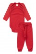 Conjunto Canelado Light Longo - Vermelho - Ame Kids