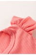 Conjunto Bata Shorts Verão Canelado Bebê - Pêssego - Ame Kids