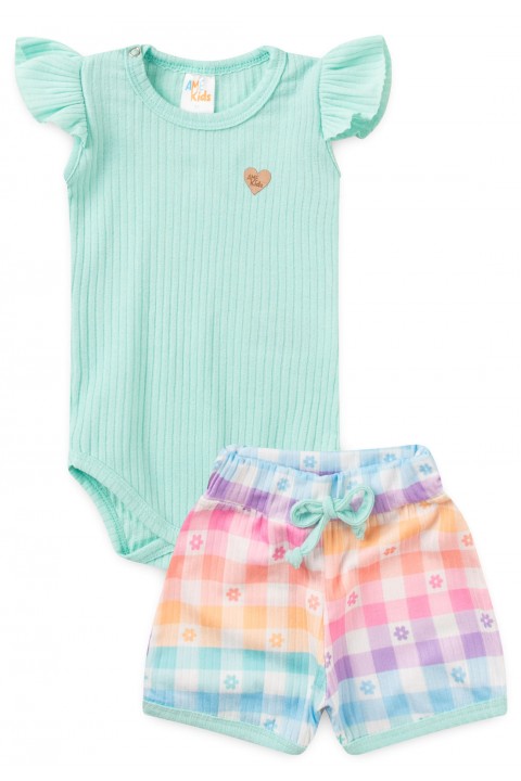 Conjunto Canelado - Xadrez Tie Dye - Ame Kids