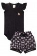 Conjunto Canelado - Xadrez Preto - Ame Kids
