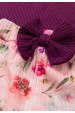 Conjunto Canelado Body e Saia Bebê - Beringela - Ame Kids