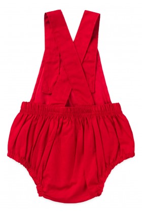 Romper Tricoline - Vermelho - Ame Kids