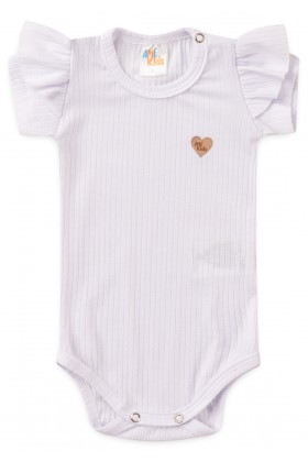 Body Canelado Menina - Branco - Ame Kids