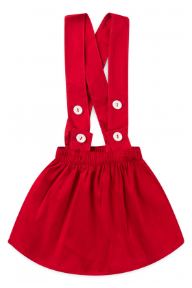 Salopete Tricoline - Vermelho - Ame Kids