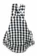 Romper Xadrez Preto e Branco - Ame Kids