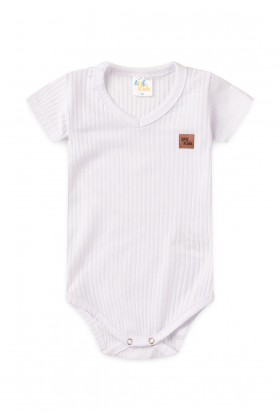 Body Canelado Menino - Branco - Ame Kids