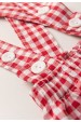 Salopete Xadrez Vichy  - Vermelho - Ame Kids