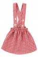Salopete Xadrez Vichy  - Vermelho - Ame Kids