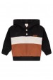 Conjunto Casaco e Calça Moletom - Tricolor Preto - Ame Kids