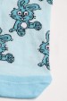 Kit 2 Pares Meia Soquete Infantil - Cia da Meia Turma da Mônica - Mônica e Sansão