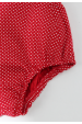 Romper Tricoline Poá - Vermelho - Ame Kids