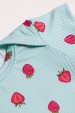 Conjunto Canelado Light Curto - Moranguinho Azul Bebê - Ame Kids