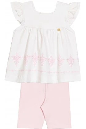 Conjunto Bata e Shorts - Off-White - Randa Mundu