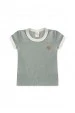 Conjunto Blusa Shorts Canelado Menina - Verde Jade - Ame Kids