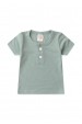Conjunto Blusa com Botões e Shorts Canelado Menina - Verde Jade - Ame Kids