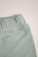 Conjunto Blusa com Botões e Shorts Canelado Menina - Verde Jade - Ame Kids