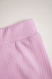 Conjunto Blusa com Botões e Shorts Canelado Menina - Rosa Bebê - Ame Kids