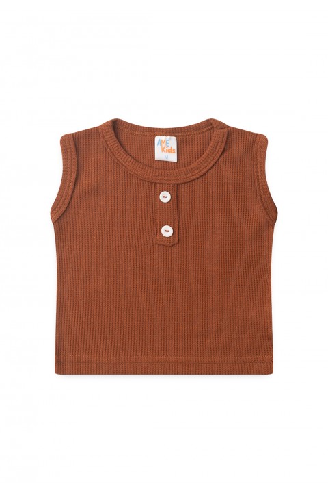 Conjunto Regata e Shorts Menino Moscou - Avelã - Ame Kids