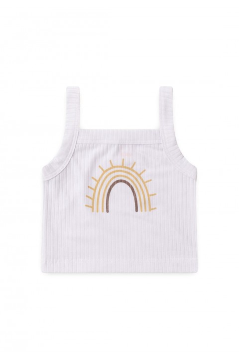 Conjunto Alcinha Canelado Curto Menina - Arco Iris Caramelo - Ame Kids