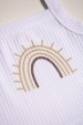 Conjunto Alcinha Canelado Curto Menina - Arco Iris Caramelo - Ame Kids