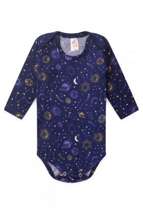 Conjunto Canelado Light Longo - Zodiac Azul Marinho - Ame Kids