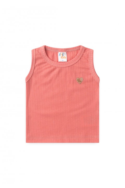 Conjunto de Ribana e Moletinho Ecosustentável Listrado - Pêssego - Ame Kids