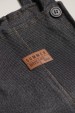 Jardineira Curta Cotton Jeans - Preto - Jidi